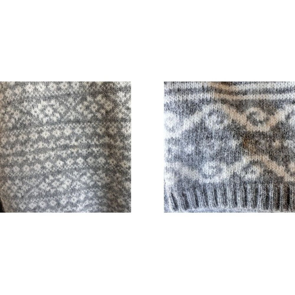 VTG Jillian Jones Turtleneck Sweater Medium Gray Lambswool Angora Snowfl… - Picture 3 of 12